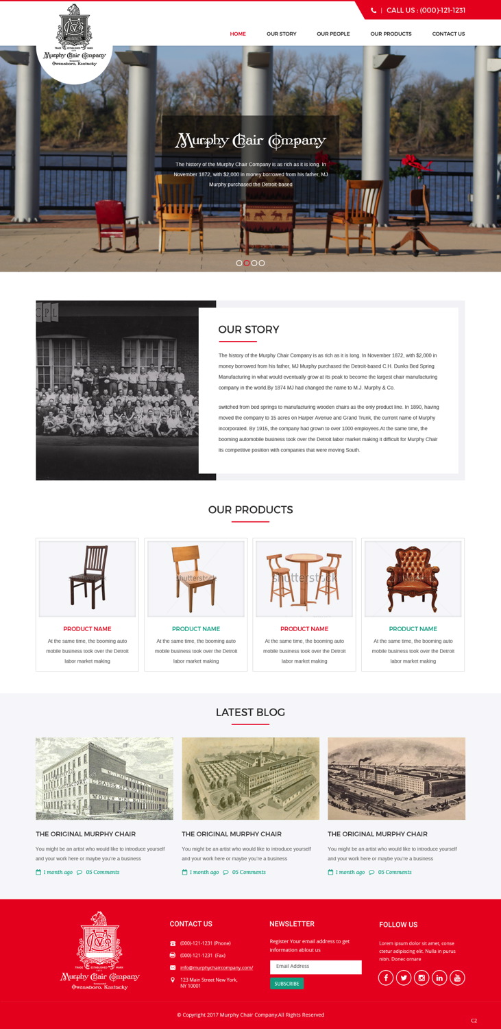 Diseño Web por pb para murphy chair company | Diseño #17144319