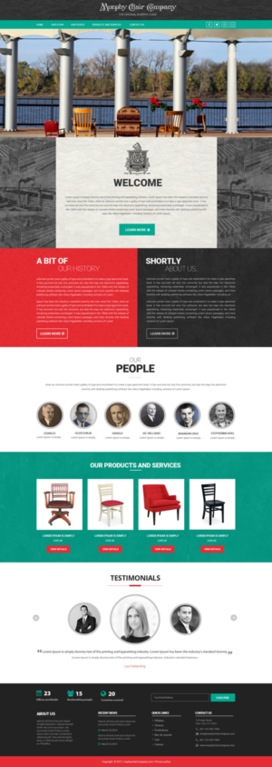 Web Design by Dream Logo Design for murphy chair company | Design #17160100