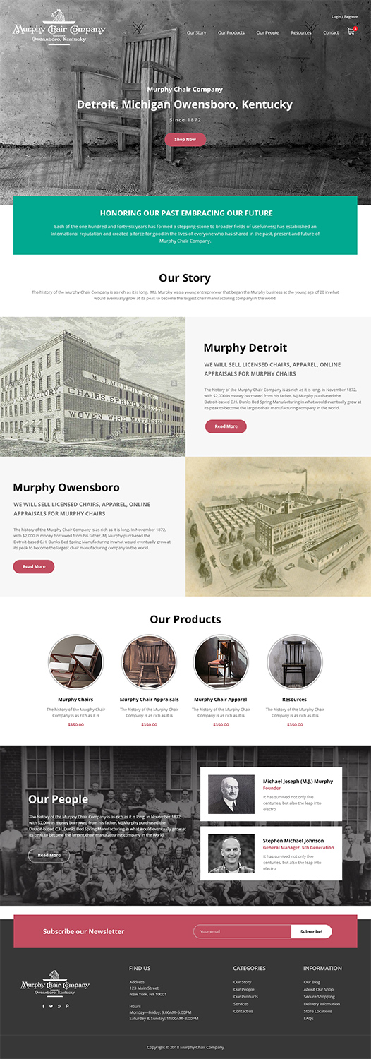 Web Design by Designanddevelopment for murphy chair company | Design: #17449162