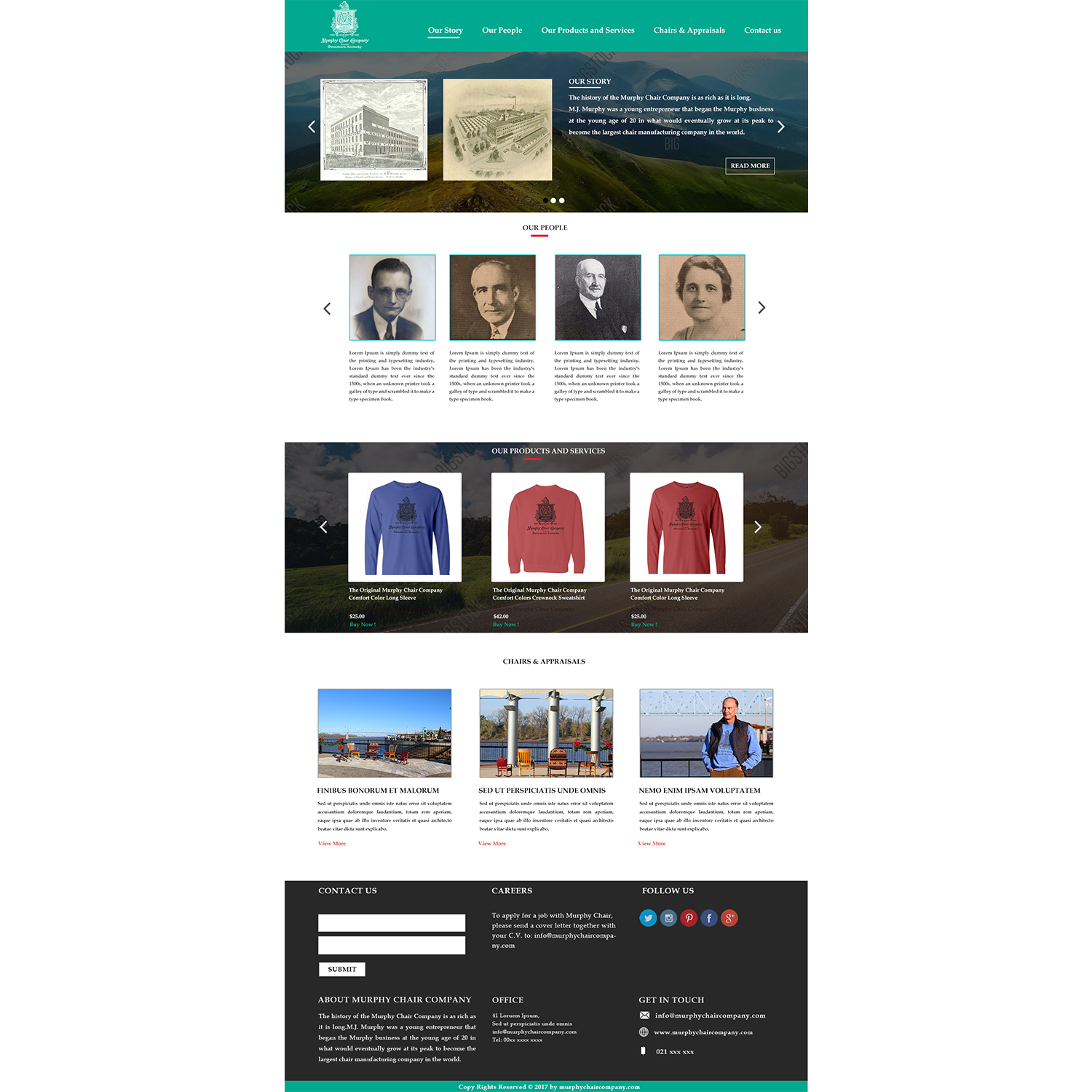 Web Design par Vamshi Pitta pour murphy chair company | Design #17261826