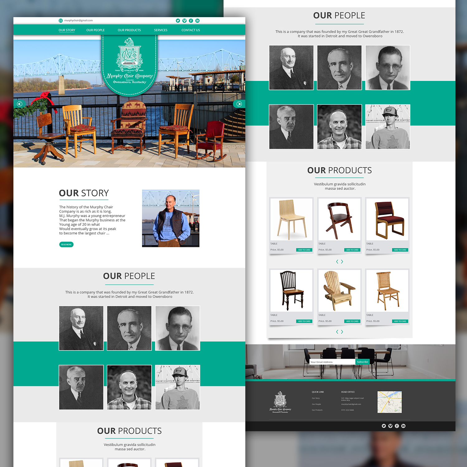 Web Design by Ris Dhaliya for murphy chair company | Design #17214183