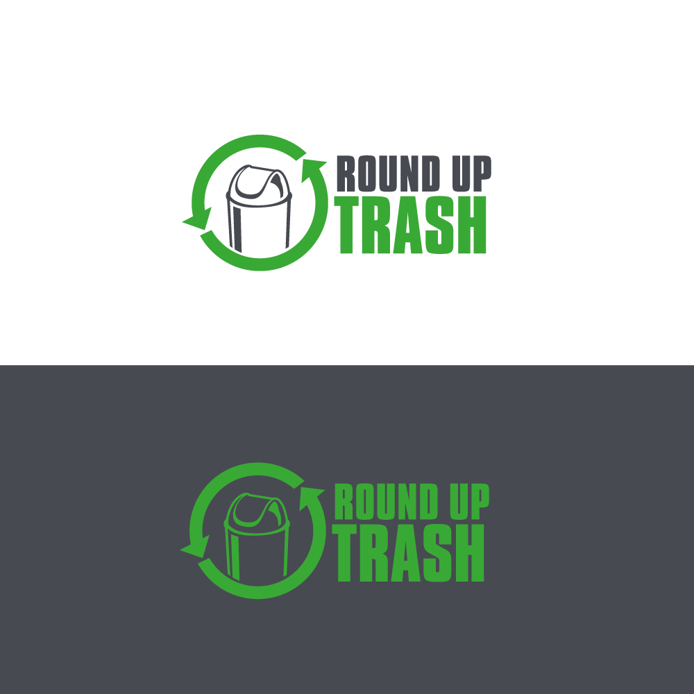 Logo Design by Sujit Banerjee for Round Up Trash | Design #17141328
