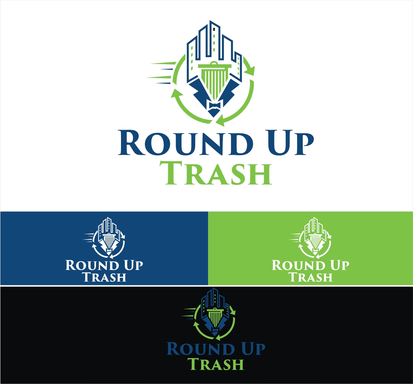 Logo Design by Soul Light for Round Up Trash | Design #17141013