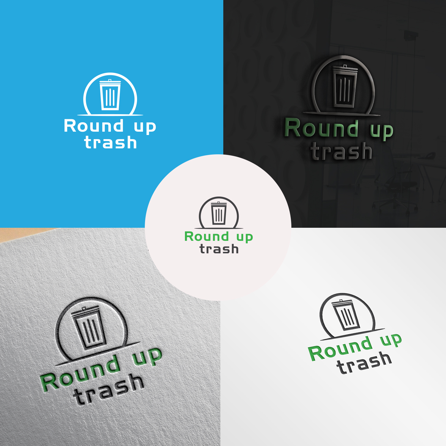 Logo Design by Art creation 2 for Round Up Trash | Design #17146939