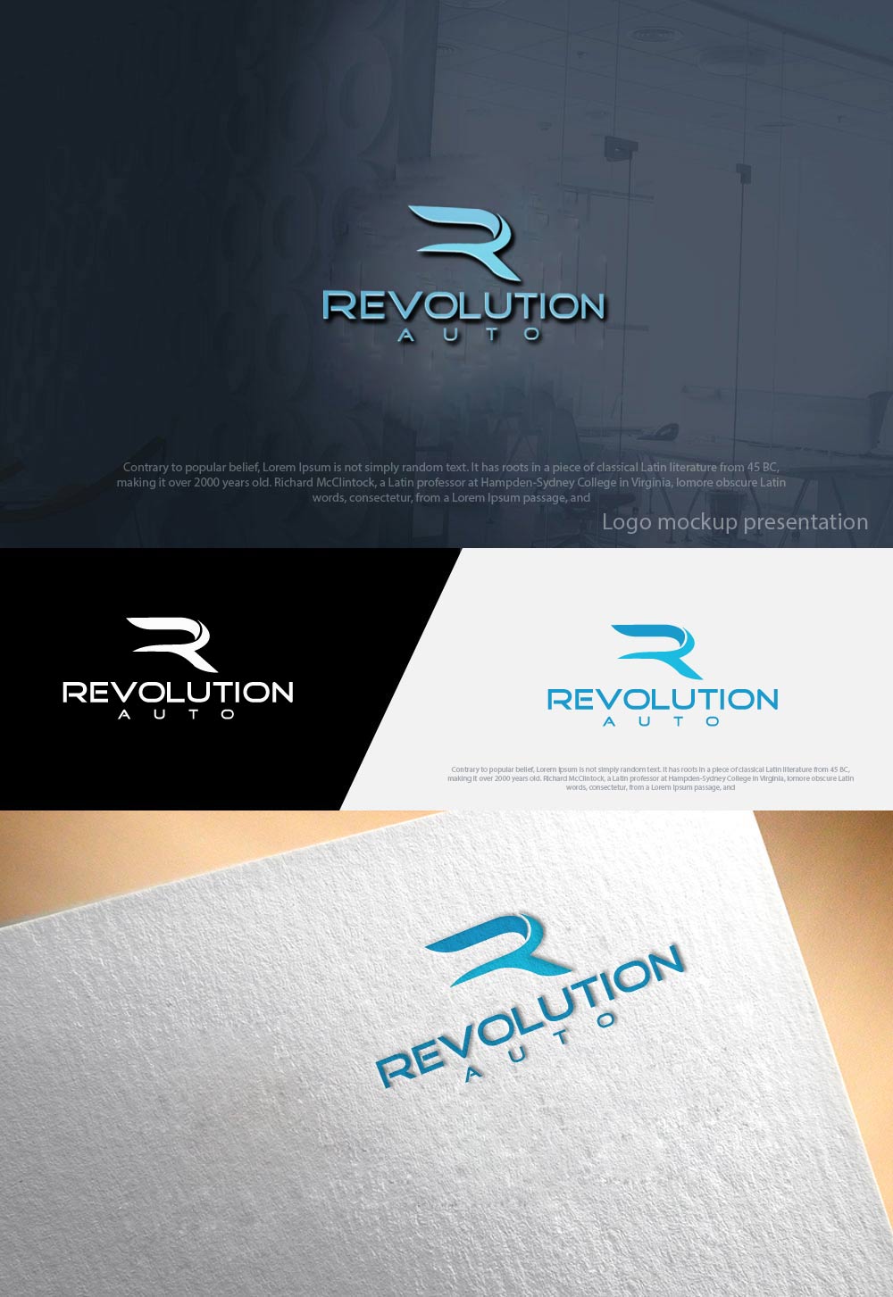 Logo Design by zebronicgraphic for Revolution Auto | Design #17175781