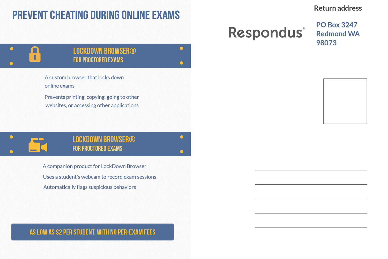 Postcard Design by Spydaman for Respondus | Design #17297808