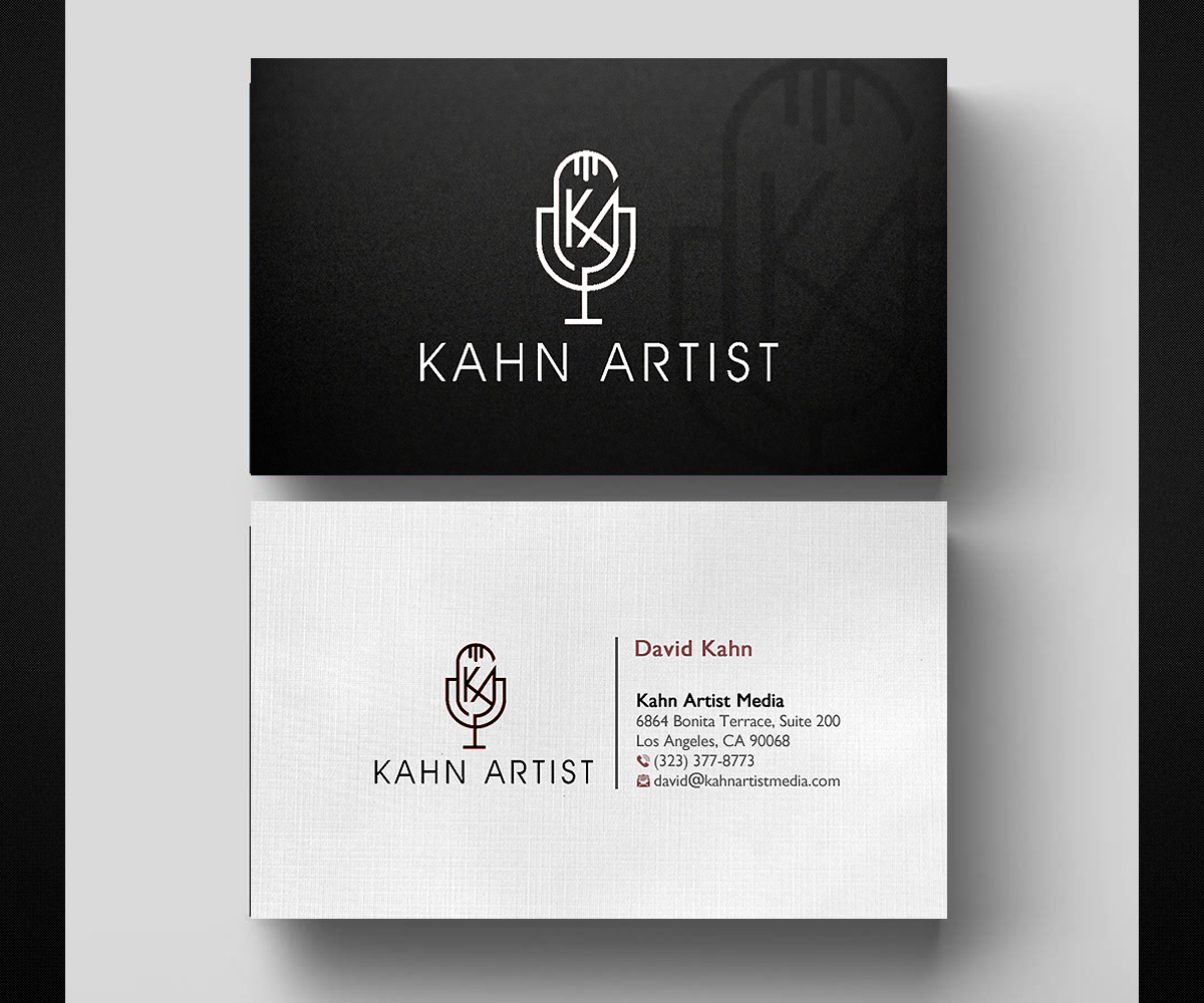 Business Card Design by Designers Hub for Kahn Artist Media | Design #17152778