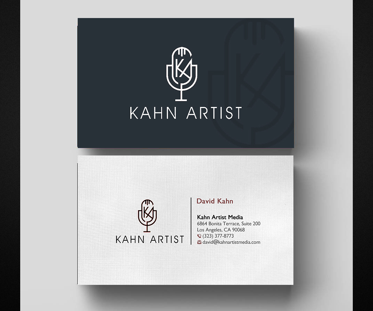 Business Card Design by Designers Hub for Kahn Artist Media | Design #17152861