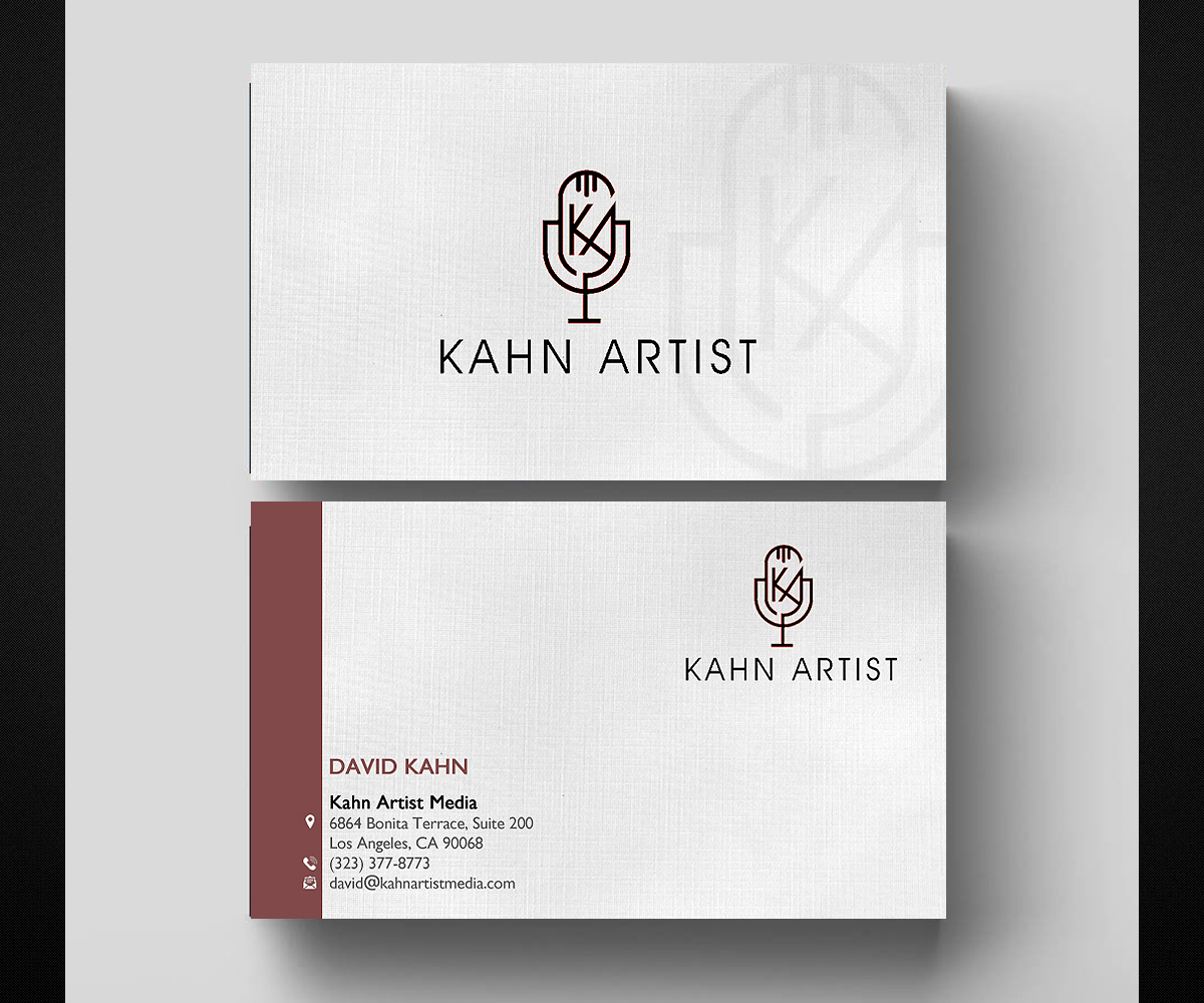 Business Card Design by Designers Hub for Kahn Artist Media | Design #17152982