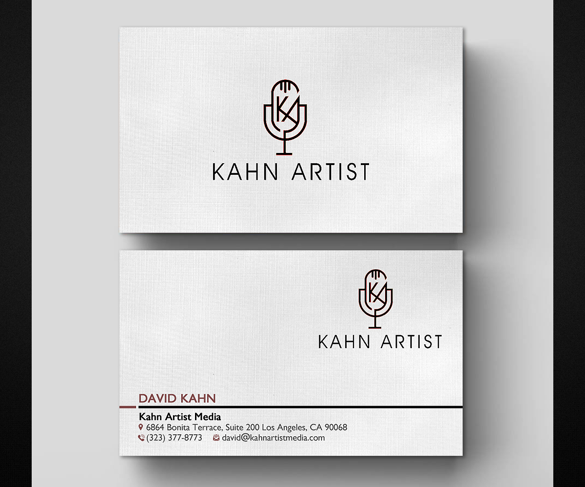 Business Card Design by Designers Hub for Kahn Artist Media | Design #17153334