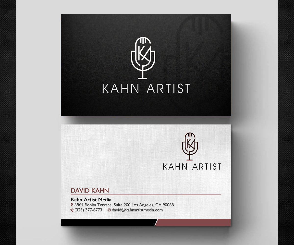 Business Card Design by Designers Hub for Kahn Artist Media | Design #17153385