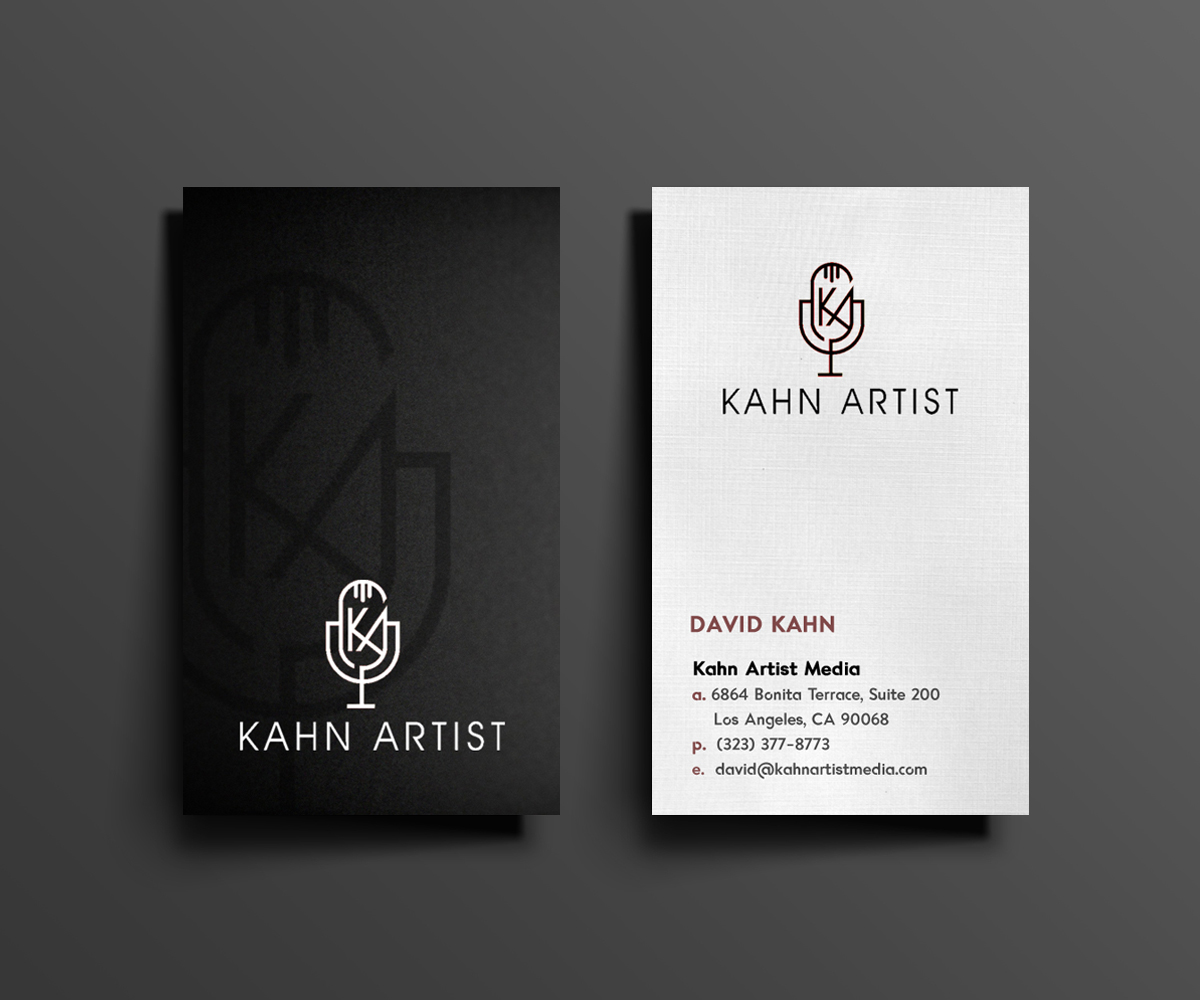 Business Card Design by Designers Hub for Kahn Artist Media | Design #17153549