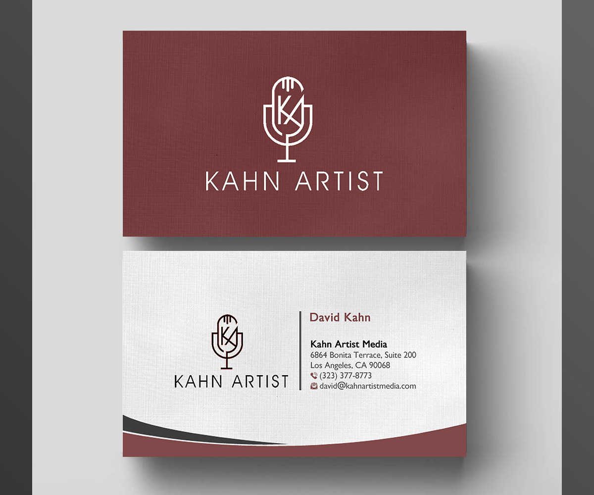 Business Card Design by Designers Hub for Kahn Artist Media | Design #17153699