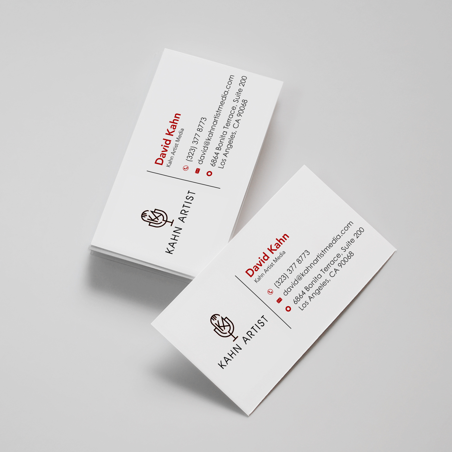 Business Card Design by Ernest Owusu for Kahn Artist Media | Design #17150627