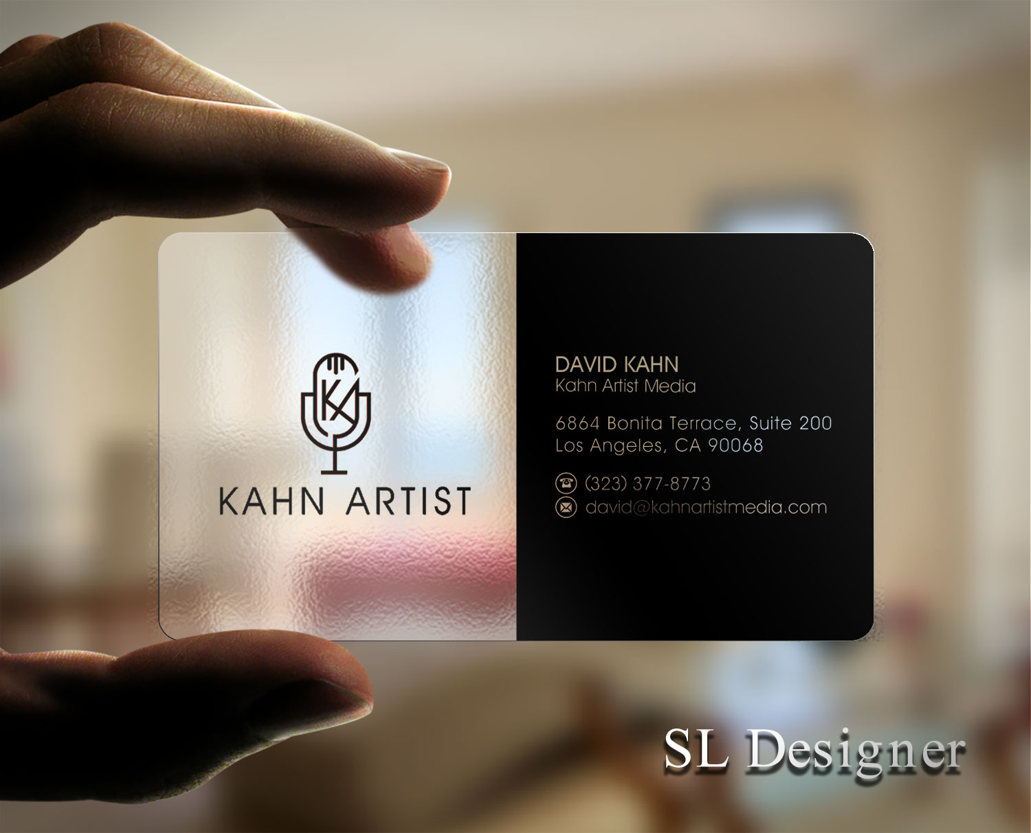 Business Card Design by SL Designer for Kahn Artist Media | Design #17146316