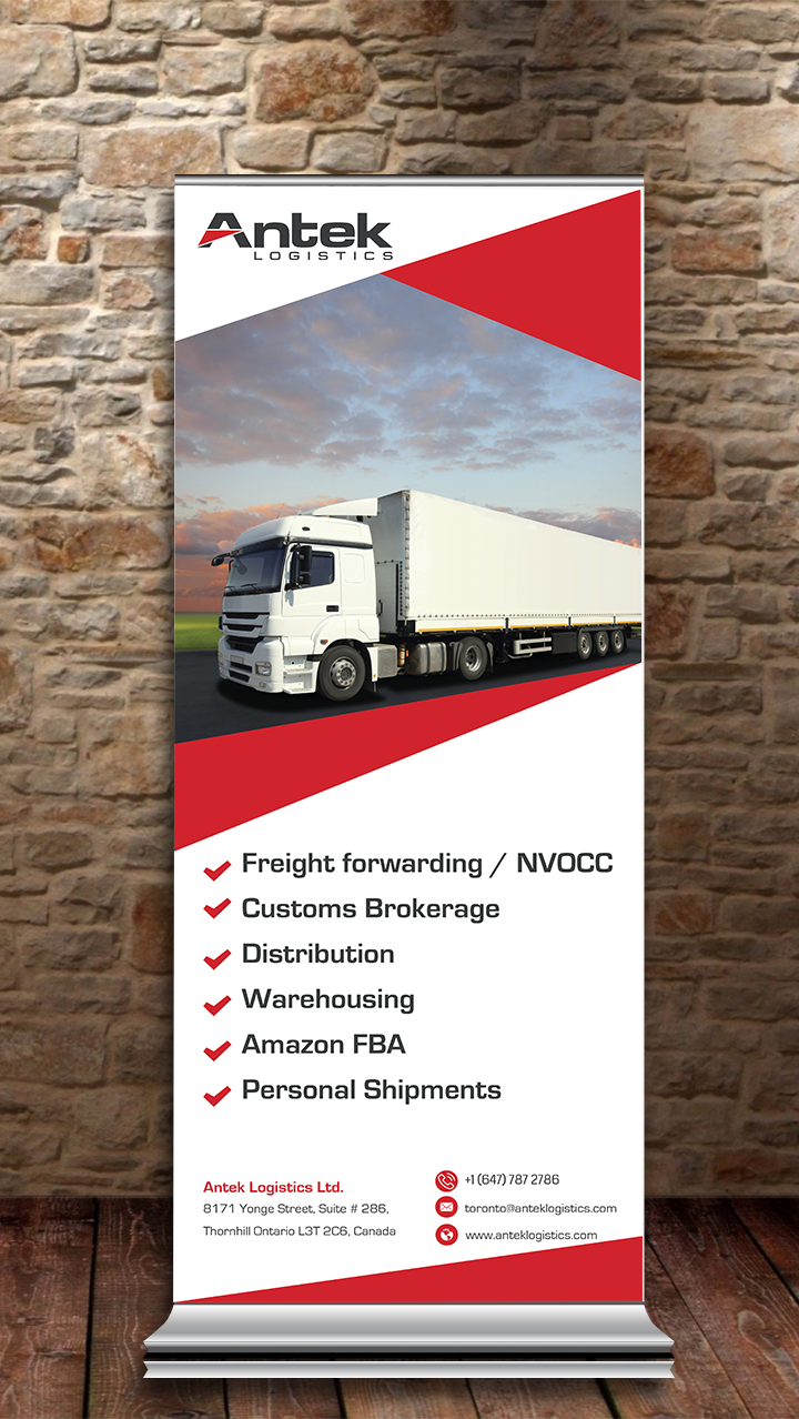 Trade Show Booth Design by Shabnum Khan for Antek Logistics Ltd | Design #17245752