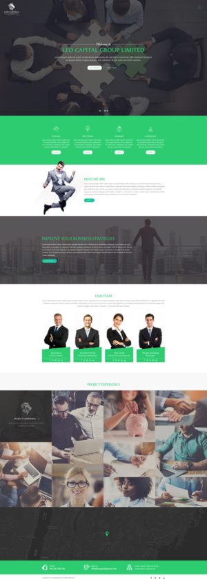 Design Wordpress par Shibu Varghese pour Leo Capital Group | Design #17184994
