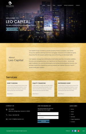 Wordpress Design by pb for Leo Capital Group | Design: #17162175
