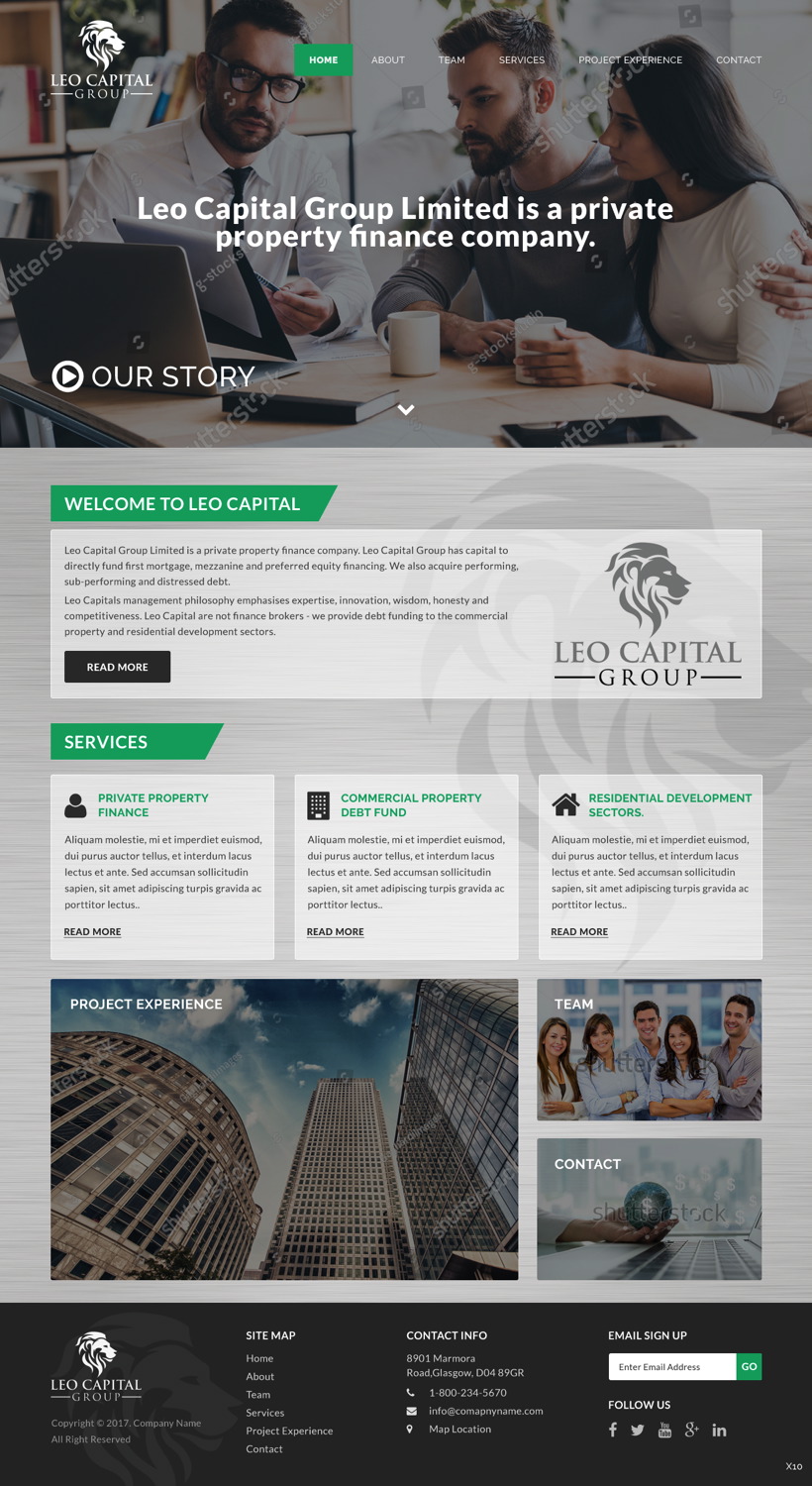 Wordpress Design by pb for Leo Capital Group | Design #17162176