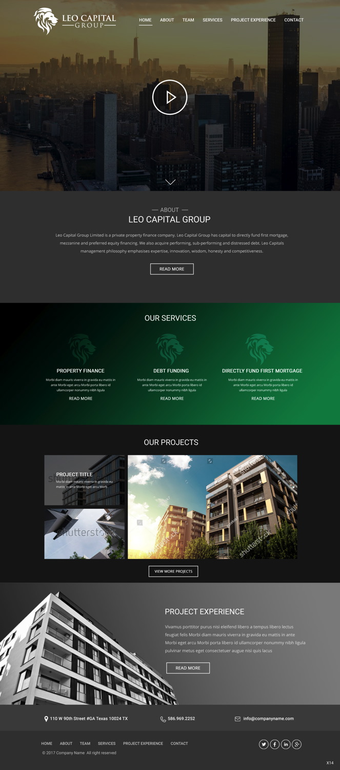 Wordpress Design by pb for Leo Capital Group | Design #17162178