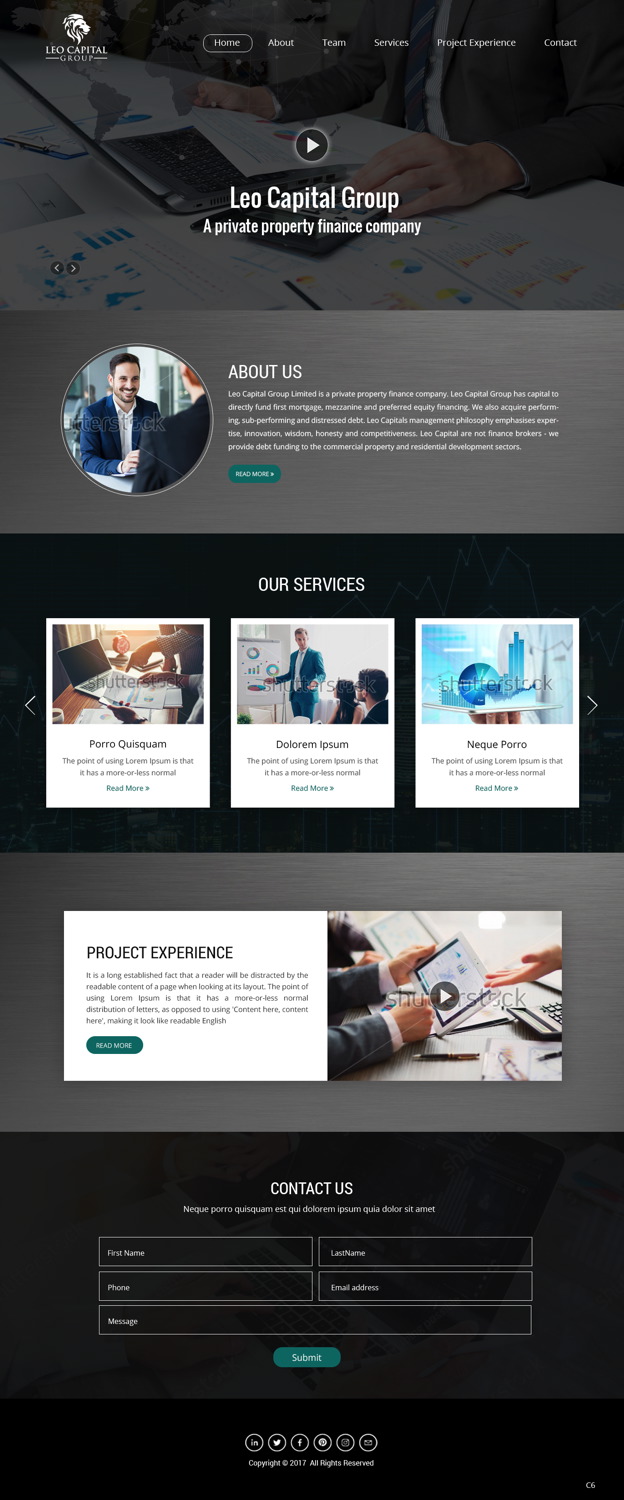 Wordpress Design by pb for Leo Capital Group | Design #17162183