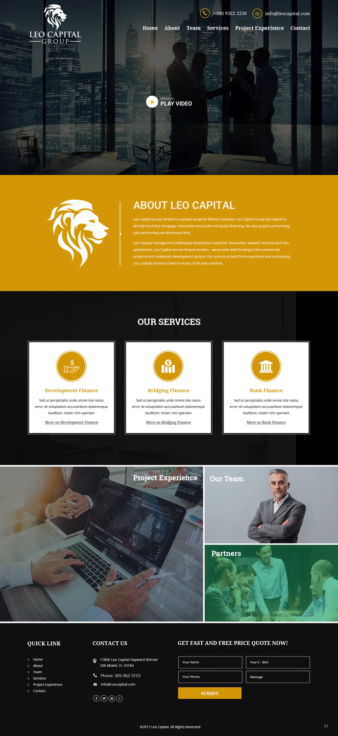 Wordpress Design by pb for Leo Capital Group | Design #17162184