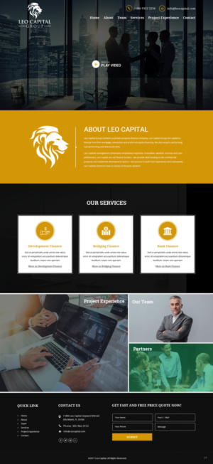 Wordpress Design by pb for Leo Capital Group | Design: #17162184