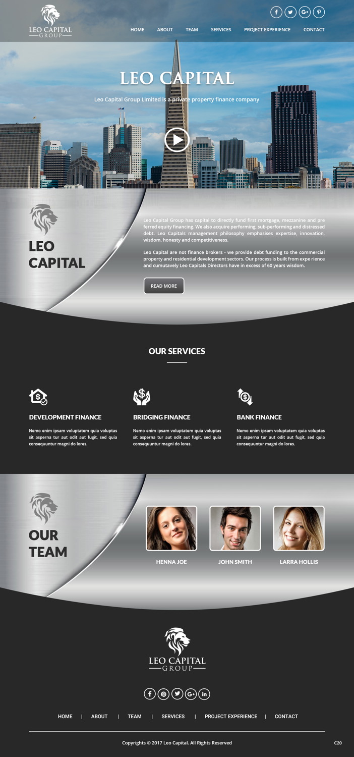 Diseño Wordpress por pb para Leo Capital Group | Diseño #17162187