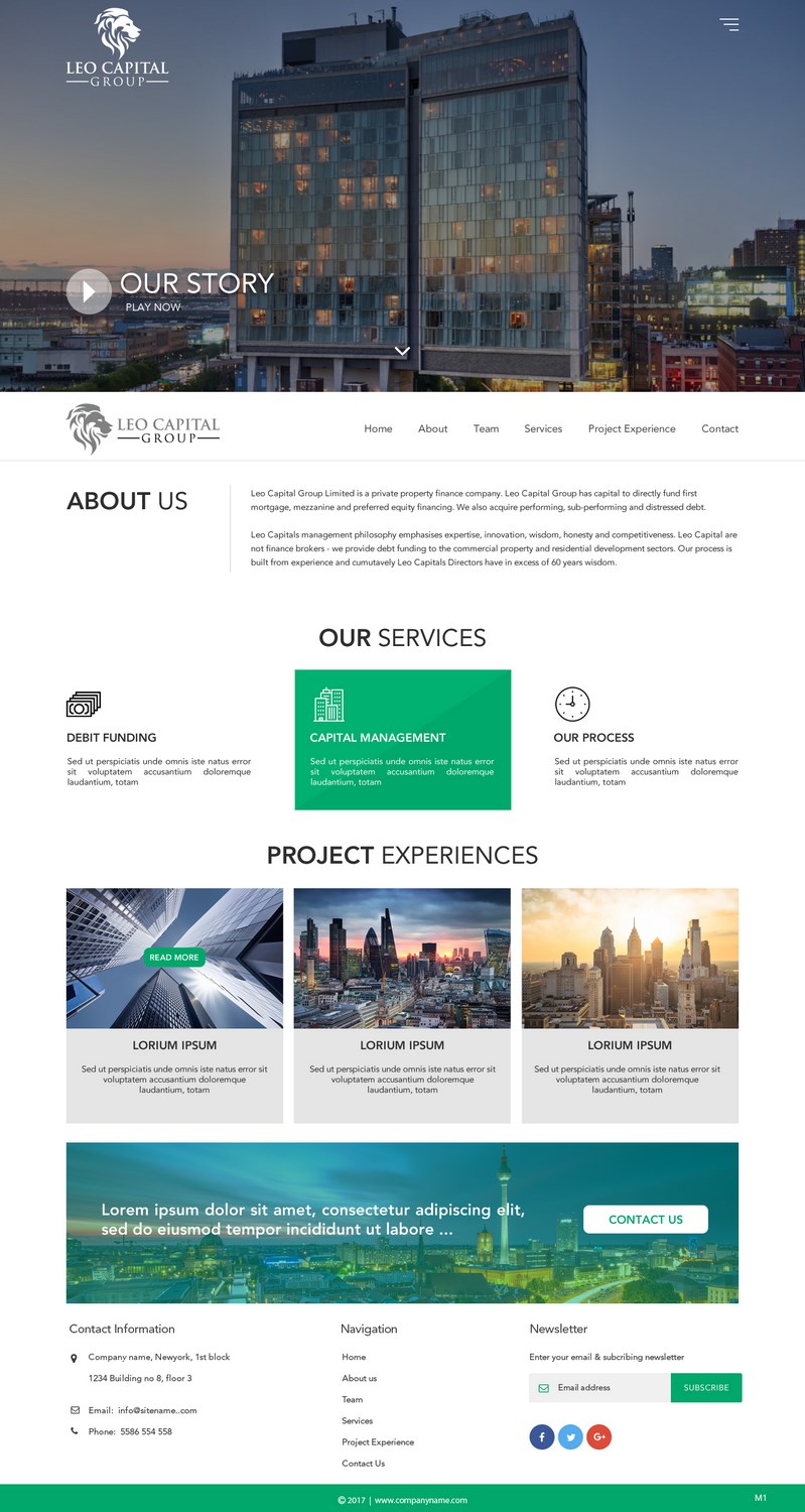Wordpress Design by pb for Leo Capital Group | Design #17173294