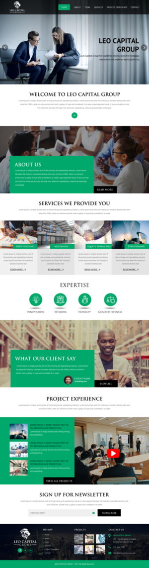 Wordpress Design by rightway for Leo Capital Group | Design: #17164358