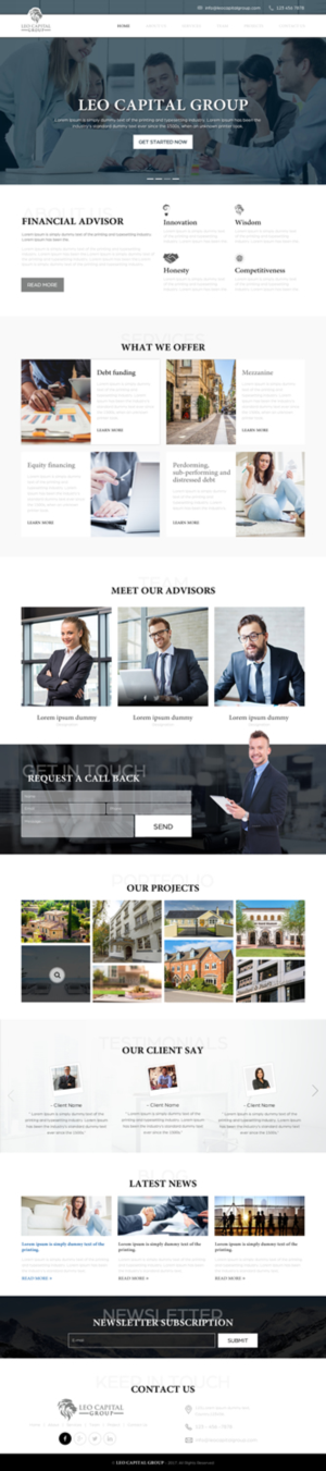 Wordpress Design by rightway for Leo Capital Group | Design: #17164361