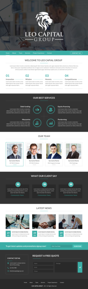 Wordpress Design by rightway for Leo Capital Group | Design: #17164379