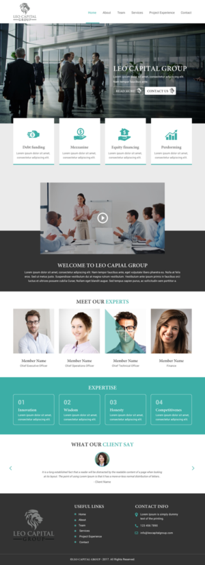 Wordpress Design by rightway for Leo Capital Group | Design: #17164380
