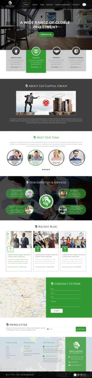 Wordpress Design by rightway for Leo Capital Group | Design: #17184536