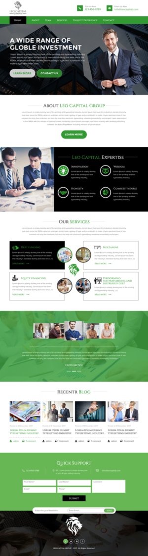 Wordpress Design by rightway for Leo Capital Group | Design: #17184537