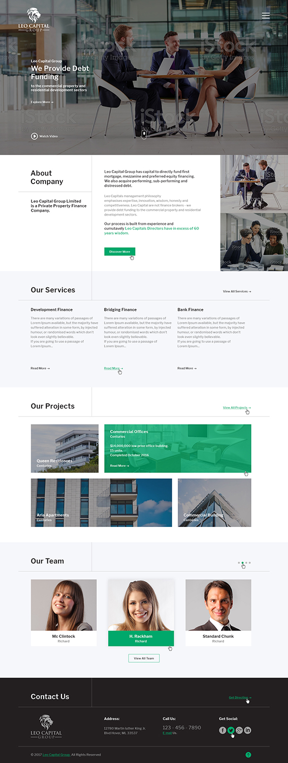 Design Wordpress par Ved Web Services pour Leo Capital Group | Design #17162964