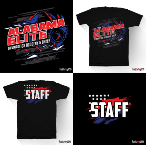 Alabama Elite Gymnastics and Cheer (Staff T'Shirt)  | Diseño de Camiseta por Fatboy Graphic