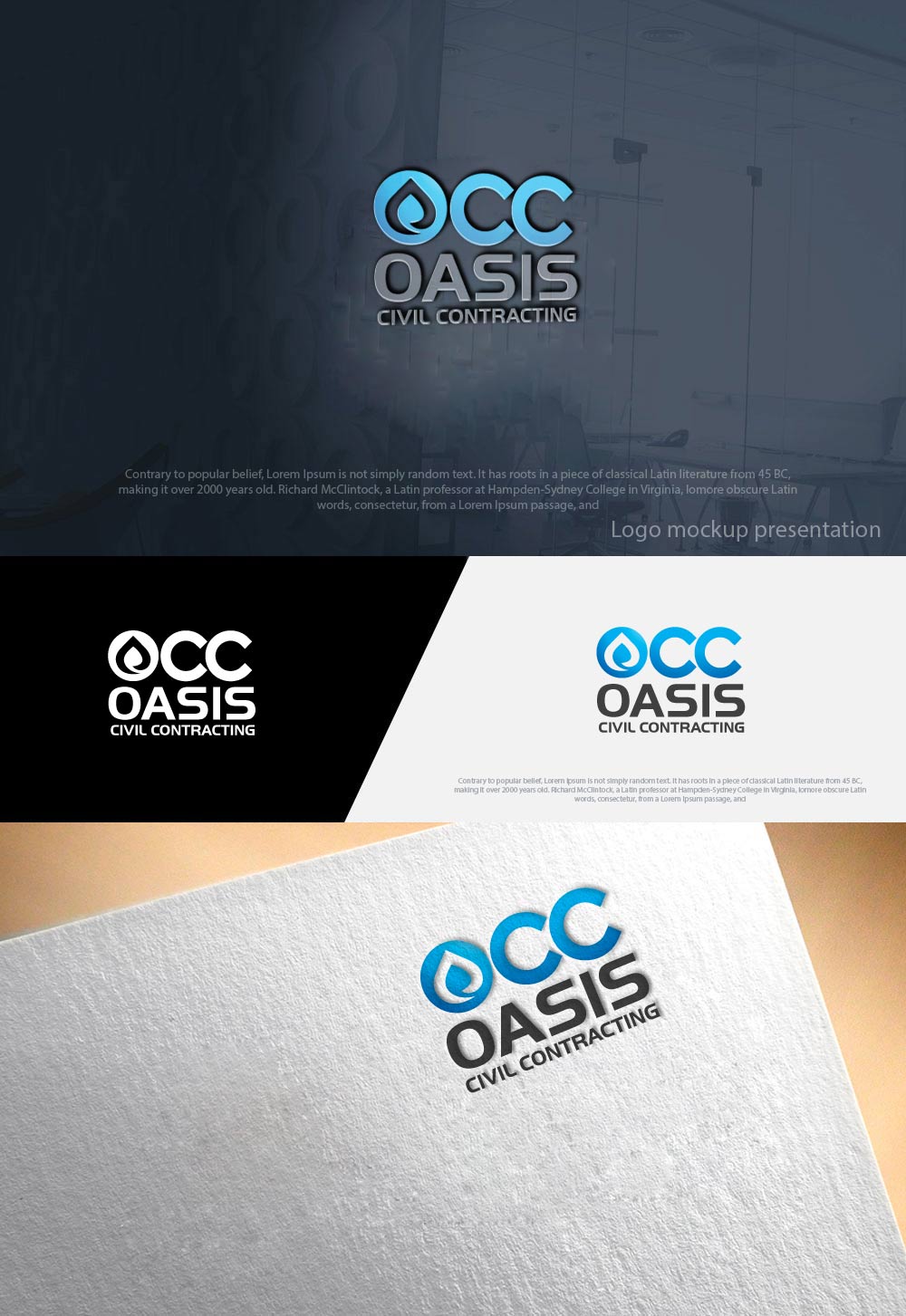 Diseño de Logo por zebronicgraphic para Oasis Plumbing and Civil | Diseño #17170205