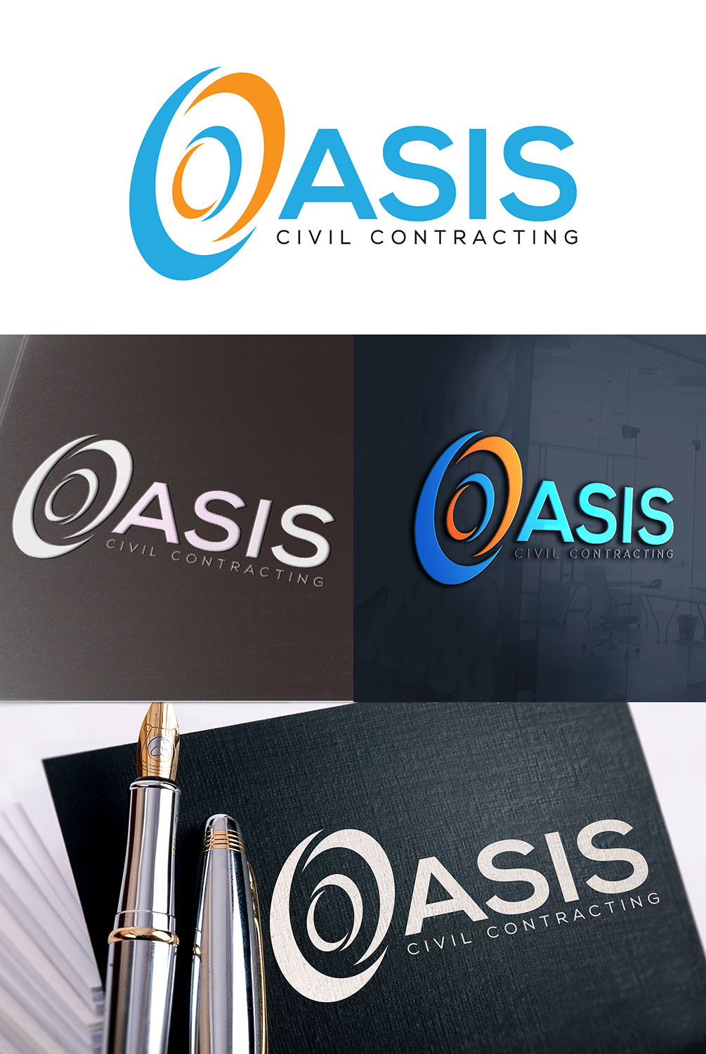 Logo Design by faical kasimi 2 for Oasis Plumbing and Civil | Design #17160774