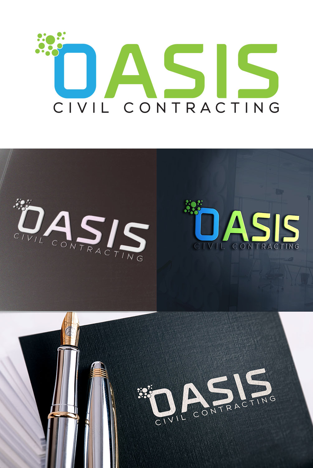 Logo Design by faical kasimi 2 for Oasis Plumbing and Civil | Design #17165165