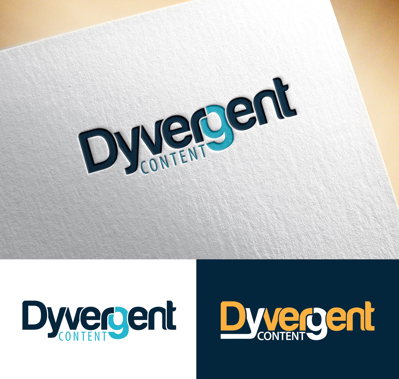 Logo Design by Impressive Solutions for Dyvergent Content | Design #17159380