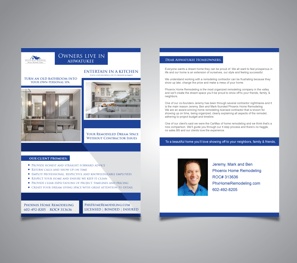 Flyer Design by Ana124 for Phoenix Home Remodeling | Design #17240832