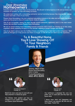 Flyer Design by Dexter Solutions for Phoenix Home Remodeling | Design: #17254423