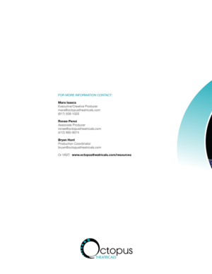 Brochure Design by DesignFive for Octopus Theatricals | Design: #17261766
