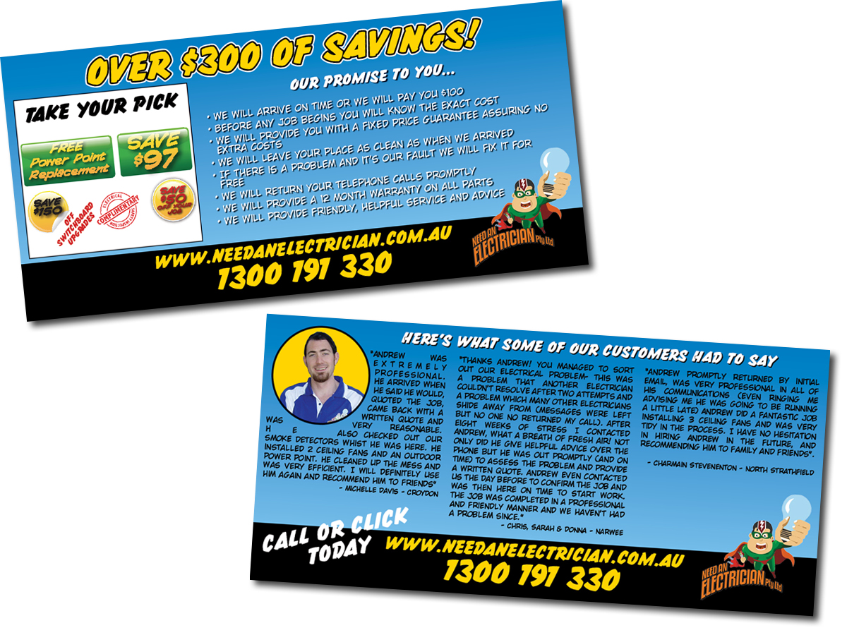 Flyer Design by Kings Bishop Design for Need An Electrician Pty Ltd | Design #629868