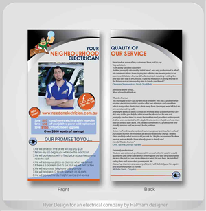 Design de Flyer par Hana pour Need An Electrician Pty Ltd | Design : #627305