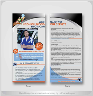Design de Flyer par Hana pour Need An Electrician Pty Ltd | Design : #627322
