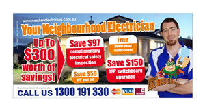 Design de Flyer par Atvento Graphics pour Need An Electrician Pty Ltd | Design : #629595