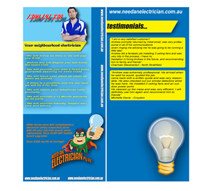 Design de Flyer par gokybiz pour Need An Electrician Pty Ltd | Design #630664