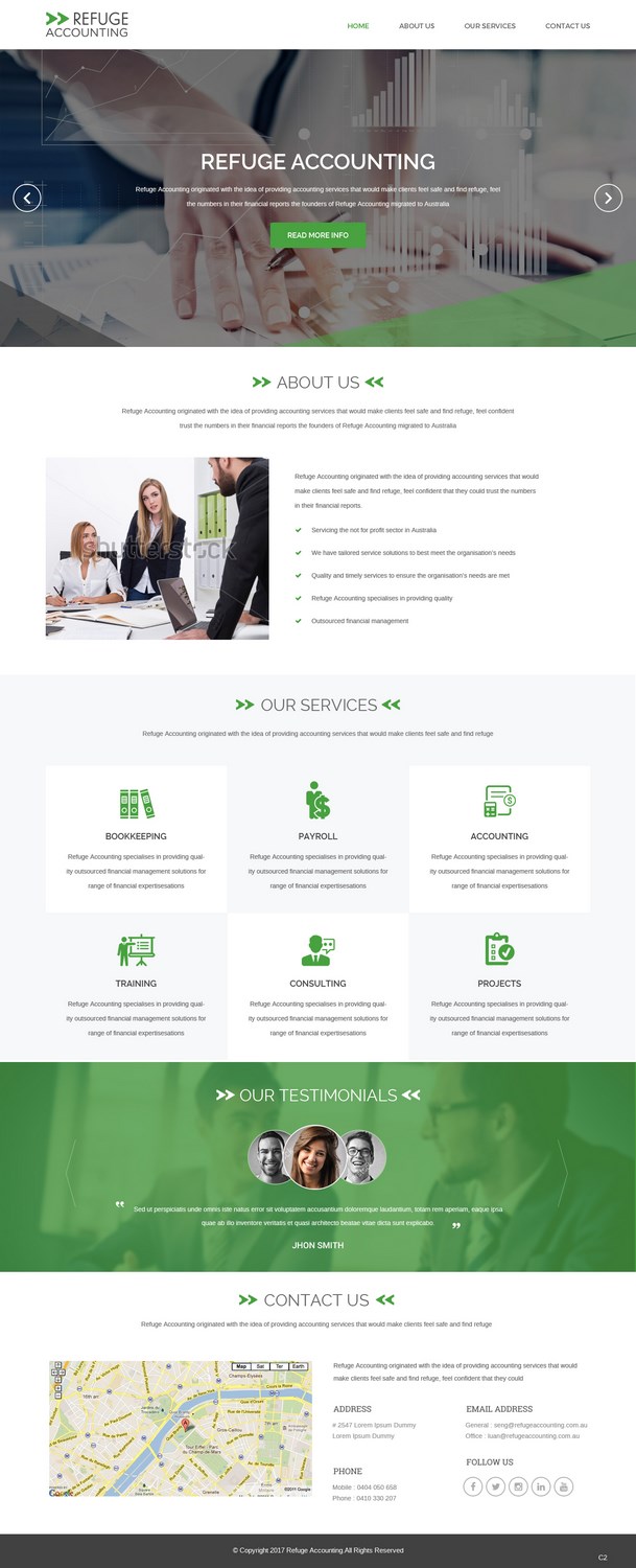 WordPress-Design von pb für Refuge Accounting | Design #17173376